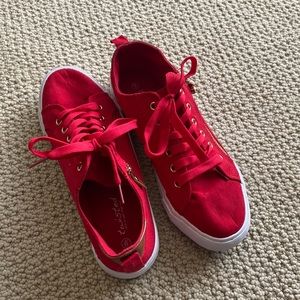 Brand Twisted red sneakers size 9